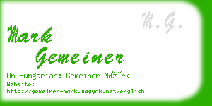 mark gemeiner business card